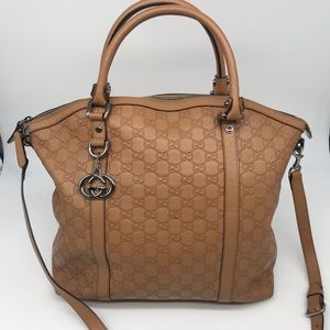 Authentic Gucci Large Leather Guccissima Handbag